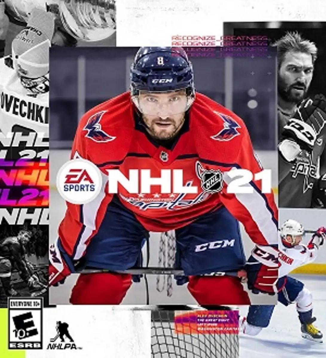 Alexander Ovechkin on the NHL 21 cover.